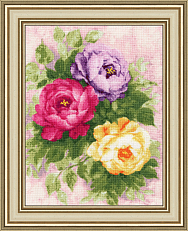 Вышивка ЛЦ-063 Шелковые пионы