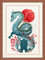 Вышивка МГ-025 Изумрудный дракон