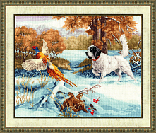 Вышивка ДЖ-032 Охотничий сюжет Вышивка ДЖ-032 Охотничий сюжет