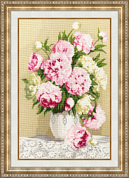 Вышивка ЛЦ-050 Розовые пионы Вышивка ЛЦ-050 Розовые пионы